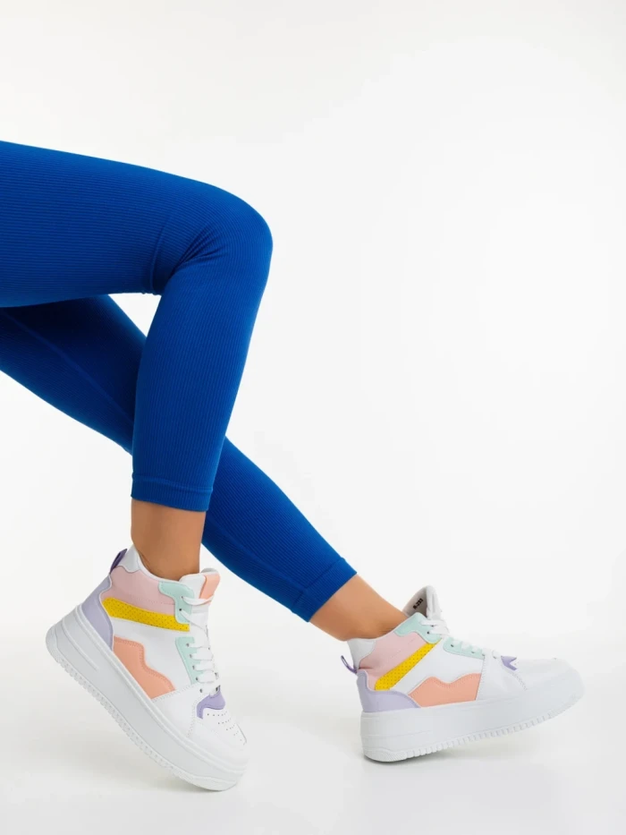 Дамски спортни обувки розови от екологична кожа  Estella