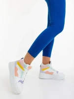 Дамски спортни обувки розови от екологична кожа  Estella