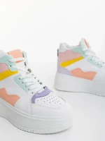 Дамски спортни обувки розови от екологична кожа  Estella