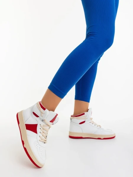 Дамски спортни обувки червени от екологична кожа Jocelin