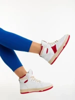 Дамски спортни обувки червени от екологична кожа Jocelin