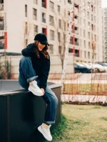 Дамски спортни обувки розови от екологична кожа Acilia