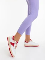 Дамски спортни обувки червени от екологична кожа Petty