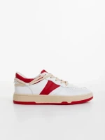 Дамски спортни обувки червени от екологична кожа Petty