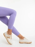 Дамски спортни обувки тъмно бежови от екологична кожа Petty