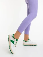 Дамски спортни обувки зелени от екологична кожа Petty