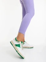 Дамски спортни обувки зелени от екологична кожа Petty