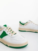 Дамски спортни обувки зелени от екологична кожа Petty