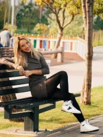 Дамски спортни обувки черни от екологична кожа Jocelin