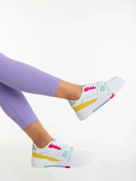 Дамски спортни обувки зелени от екологична кожа Lowery