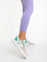 Дамски спортни обувки бежови от екологична кожа  Sabetta