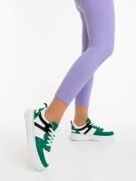 Дамски спортни обувки зелени от екологична кожа  Sabetta