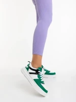 Дамски спортни обувки зелени от екологична кожа  Sabetta