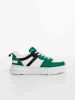 Дамски спортни обувки зелени от екологична кожа  Sabetta