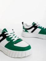 Дамски спортни обувки зелени от екологична кожа  Sabetta