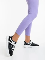 Дамски спортни обувки черни от екологична кожа  Sabetta