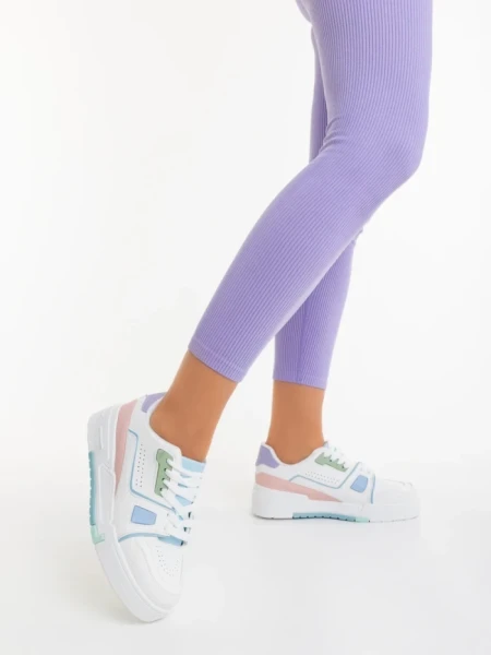 Дамски спортни обувки сини от екологична кожа Lowery