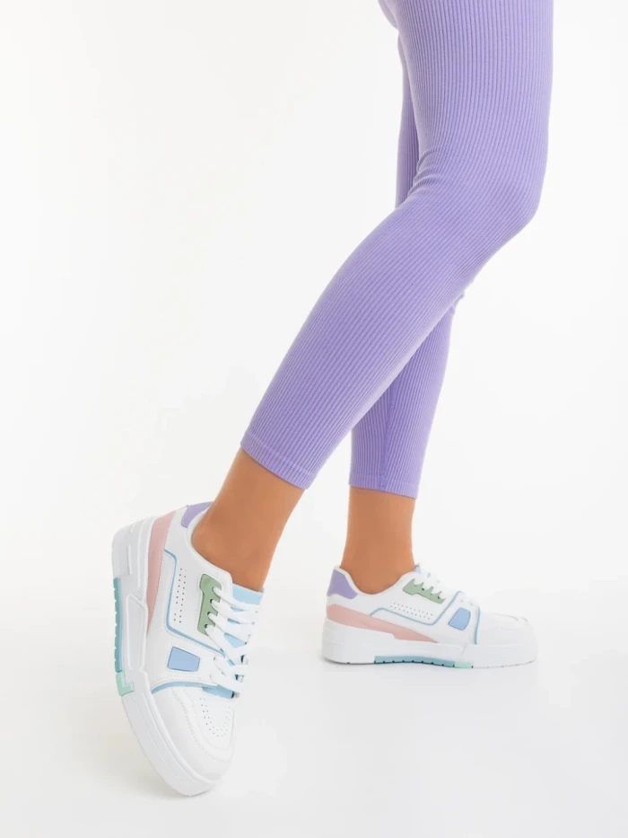 Дамски спортни обувки сини от екологична кожа Lowery