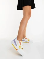 Дамски спортни обувки жълти от екологична кожа Lowery