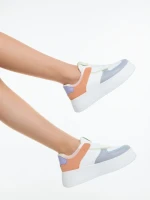 Дамски спортни обувки сиви от екологична кожа Kosara