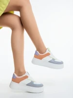 Дамски спортни обувки сиви от екологична кожа Kosara