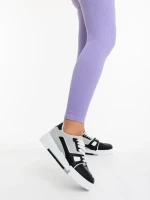 Дамски спортни обувки черни от екологична кожа Lowery