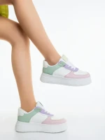 Дамски спортни обувки светлорозови от екологична кожа Kosara