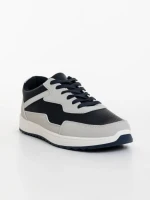 Мъжки спортни обувки сиво и синьо от екологична кожа Stevens