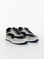 Мъжки спортни обувки сиво и синьо от екологична кожа Stevens