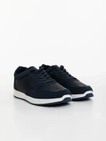 Мъжки спортни обувки сини от екологична кожа Davies