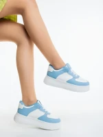 Дамски спортни обувки сини от екологична кожа Kosara