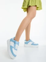 Дамски спортни обувки сини от екологична кожа Kosara