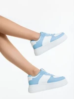 Дамски спортни обувки сини от екологична кожа Kosara