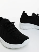 Мъжки спортни обувки черно-бели от текстилен материал Andreo