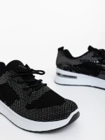 Дамски спортни обувки черни от текстилен материал Kurika
