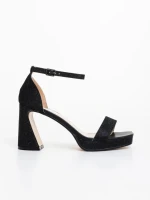 Дамски сандали черни от текстилен материал Islara