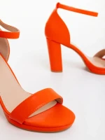 Дамски сандали оранжеви от екологична кожа Flavina