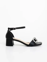 Дамски сандали черни от екологична кожа Koara