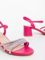 Дамски сандали циклама от екологична кожа Mayari