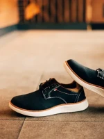 Мъжки спортни обувки черни от екологична кожа Alonso