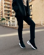 Дамски спортни обувки черни от текстилен материал Verlana