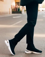 Дамски спортни обувки черни от текстилен материал Verlana