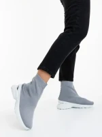 Дамски спортни обувки сиви от текстилен материал Verlana