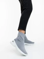 Дамски спортни обувки сиви от текстилен материал Verlana
