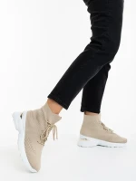 Дамски спортни обувки бежови от текстилен материал Mariposa