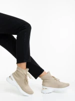 Дамски спортни обувки бежови от текстилен материал Mariposa