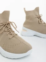 Дамски спортни обувки бежови от текстилен материал Mariposa