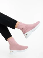 Дамски спортни обувки розови от текстилен материал Verlana