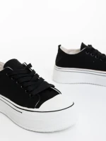 Дамски обувки черни от текстилен материал Rupela