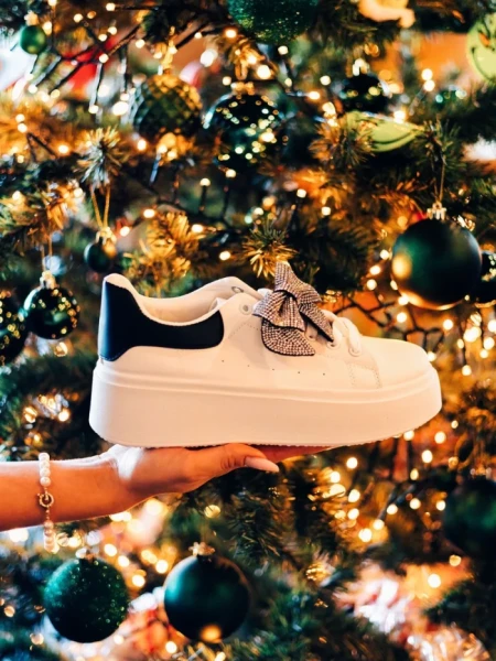 Дамски спортни обувки черни от екологична кожа Zenara